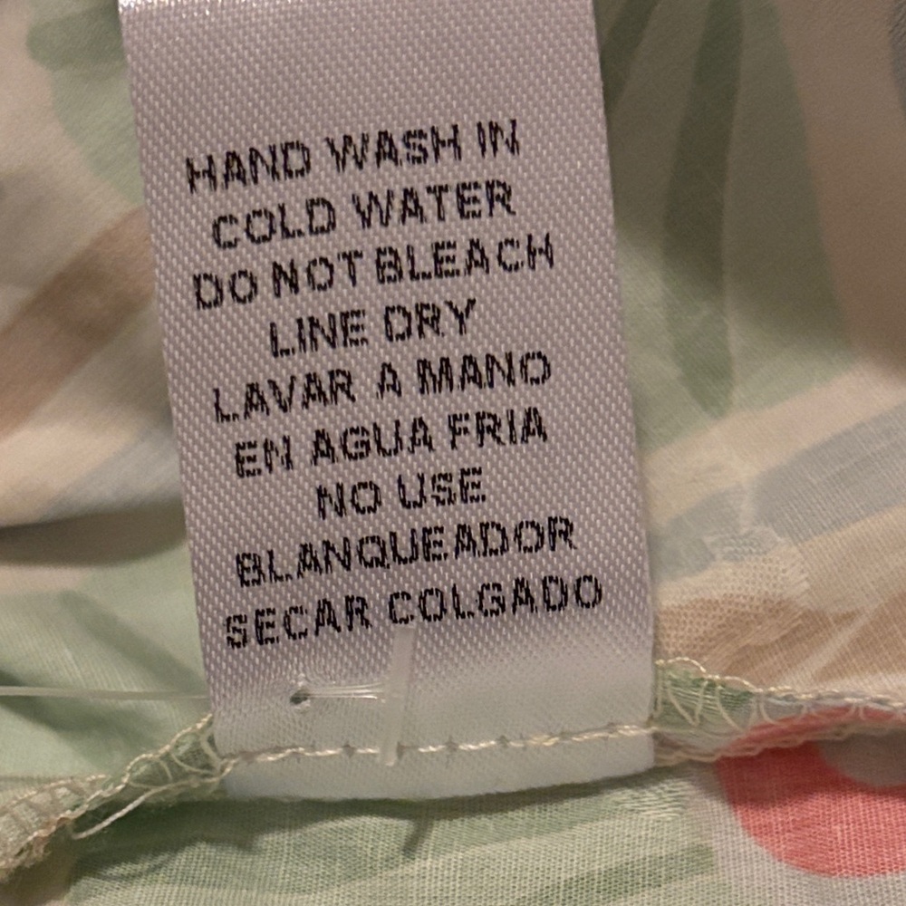 Entro Green and Pink Fan Pattern Blouse - Picture 10 of 11